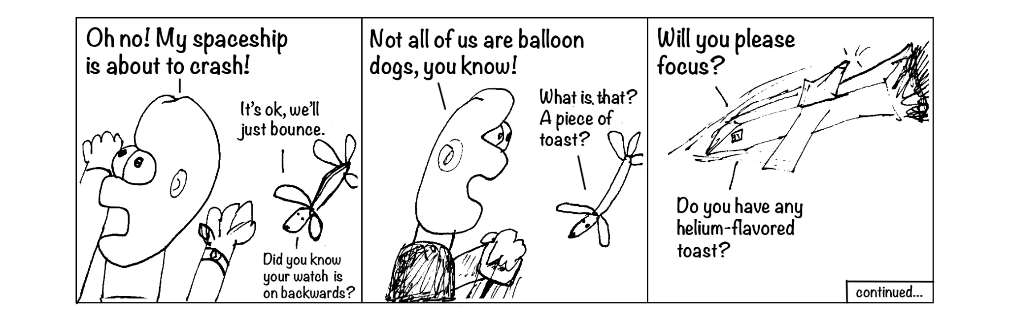 Spontaneous cartoon, strip 2 of 48