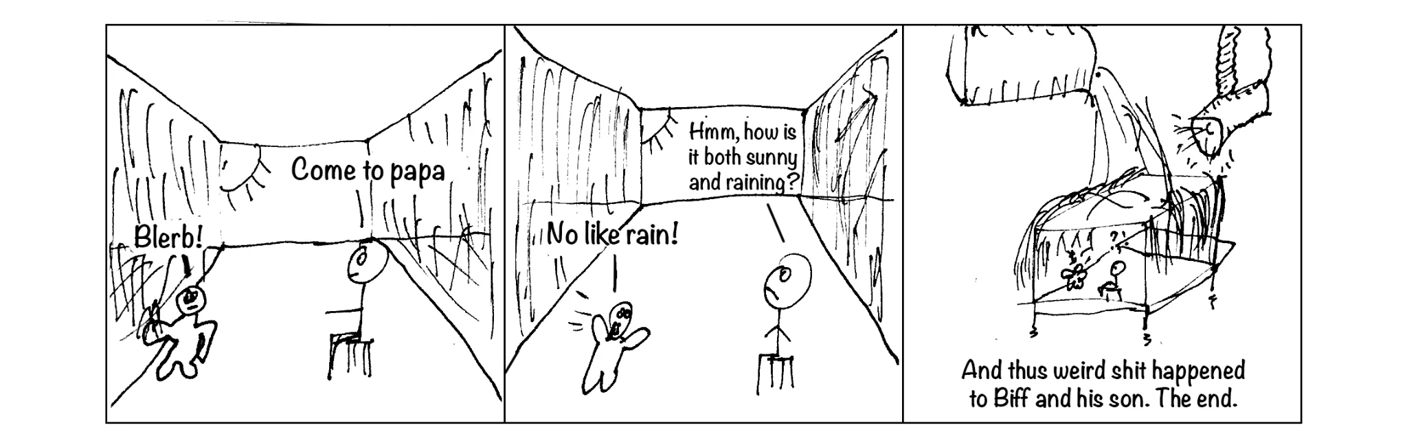 Spontaneous cartoon, strip 13 of 48