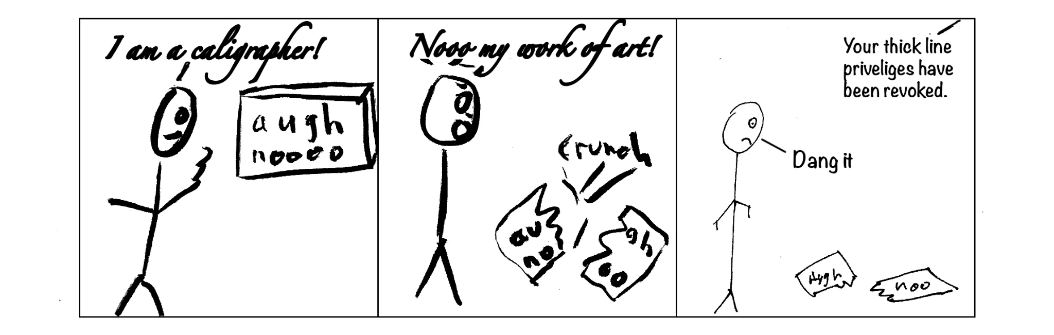 Spontaneous cartoon, strip 17 of 48