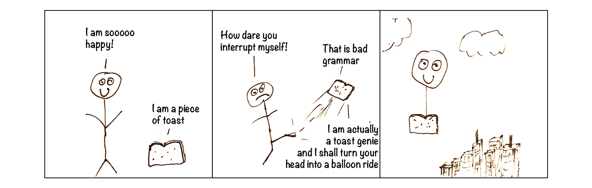 Spontaneous cartoon, strip 29 of 48