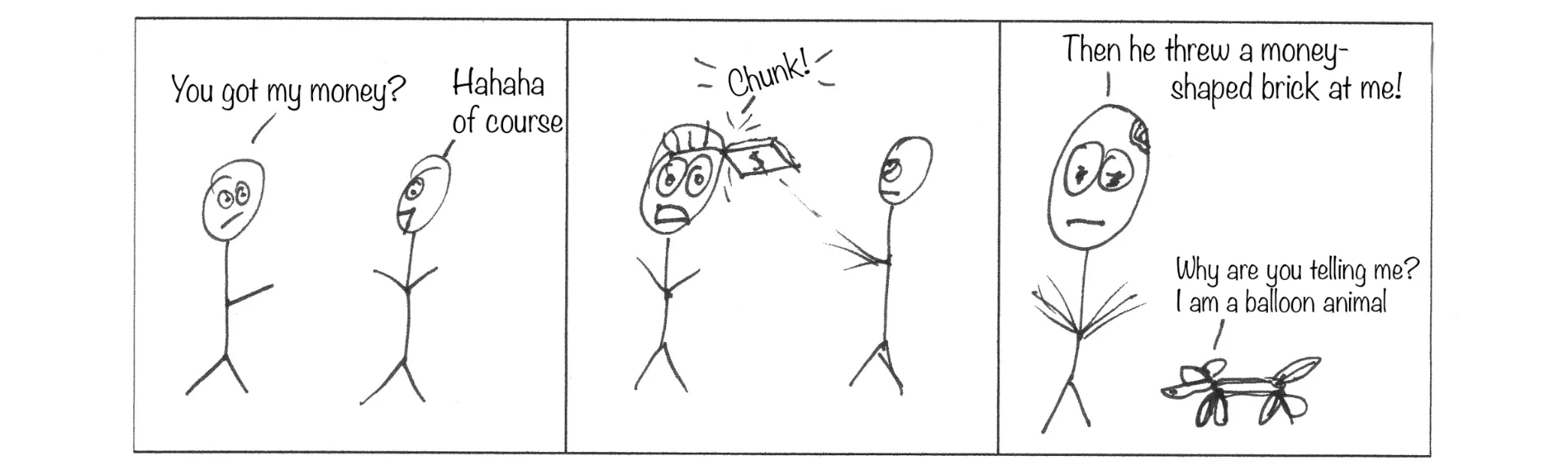 Spontaneous cartoon, strip 46 of 48