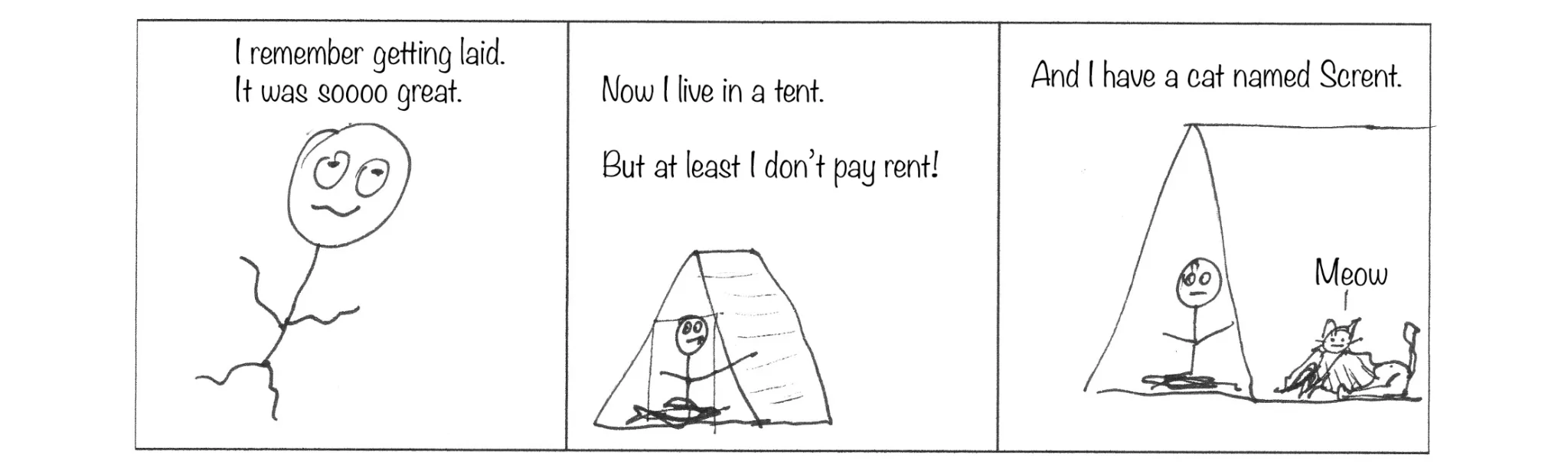 Spontaneous cartoon, strip 47 of 48